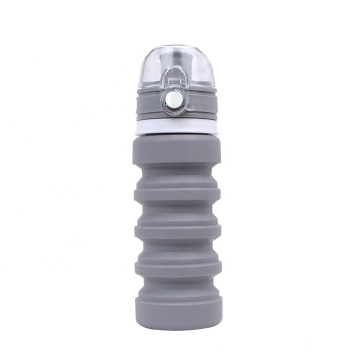 Factory customized BPA-free silicone foldable bottle foldable water bottle, suitable for camping and travel sports